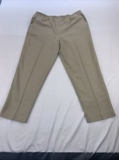 Alfred Dunner Pull On Pants Womens 12 Beige Elastic Waist High Rise Vintage