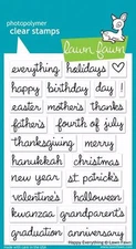 Lawn Fawn Clear Stamp Set  (24) HAPPY EVERYTHING LF430