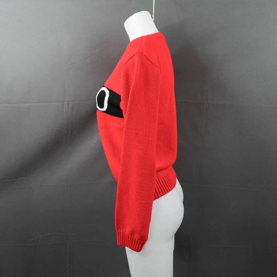 Suéter BooHoo Mujer Pequeño Rojo 1990 90s Retro Preppy Academia Suave Niña Universitaria Foto 3 de 4
