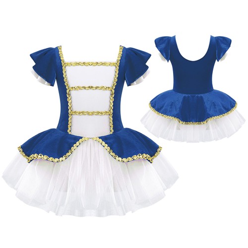 Girls Christmas Elf Santa Claus Costume Princess Dance Tutu Dress Dancewear - Picture 15 of 49