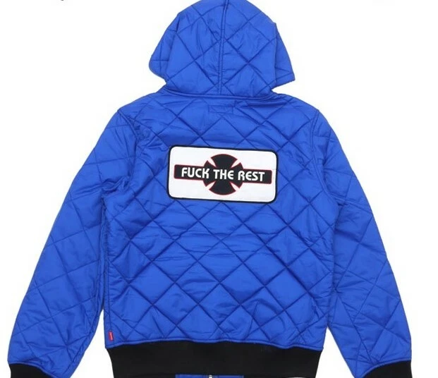 DS FW15 SUPREME x INDÉPENDANT Skate ROYAL matelassé taille M veste à capuche zippée Bogo
