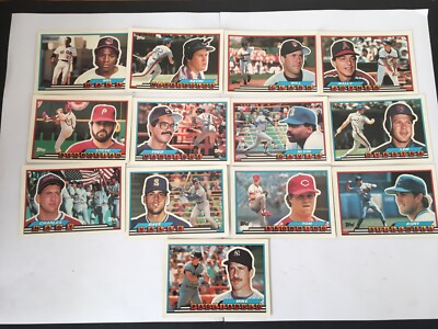 RESTPOSTEN X 13 VINTAGE 1989 TOPPS BASEBALL KARTEN BRAVES WHITE METS