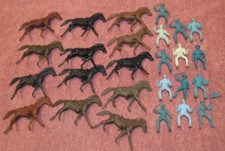 Lot of 13 - 1993 Marx Re-Issue Horses w/ Cavalry Riders