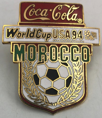 Coca-Cola Coke 1994 USA World Cup Morocco Soccer Pin Pinback - 第 1/2 張圖片