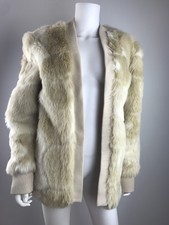 Leith Faux Fur Winter Jacket Coat Beige Cream Size M/l Holiday Warm Vegan