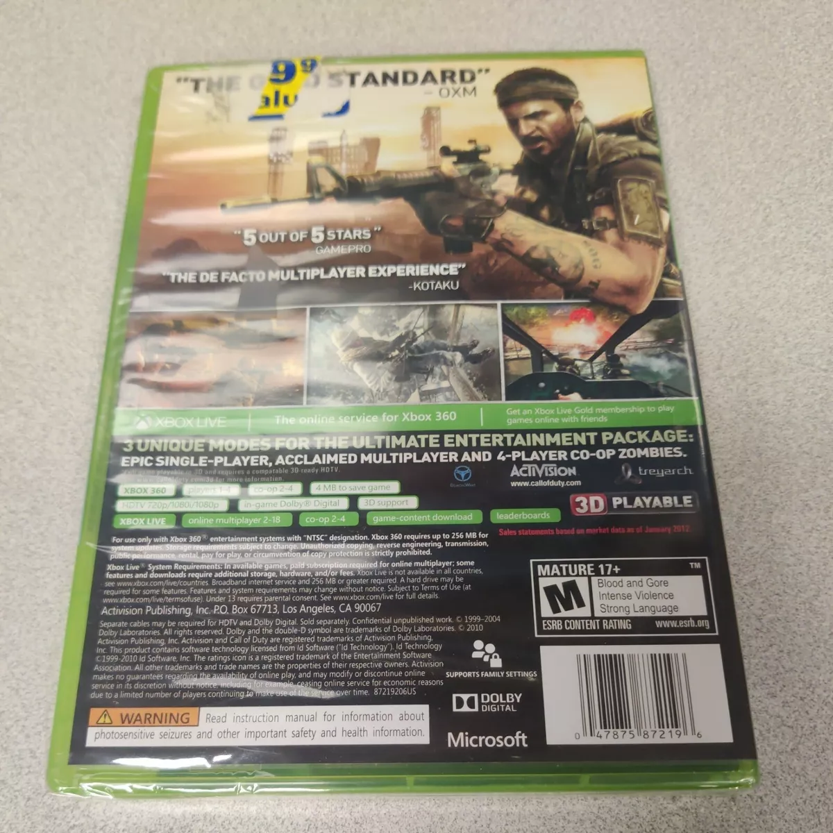 CALL OF DUTY: BLACK OPS II GAME FOR MICROSOFT XBOX ONE & XBOX 360, FACTORY  SEAL