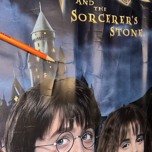 Poster promozionale vintage Harry Potter e la pietra stregone 2002 negozio 44”x36” 2 lati - Foto 14 di 24