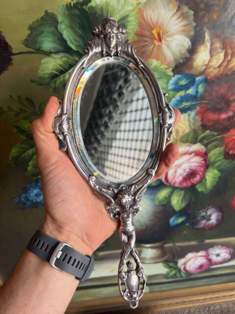 Mirror & Face Hand Bronze Silver & Angels XIX ° # Angels Miror Mirror & Face Hand Bronze Silver & Angels XIX ° # Angels Miror