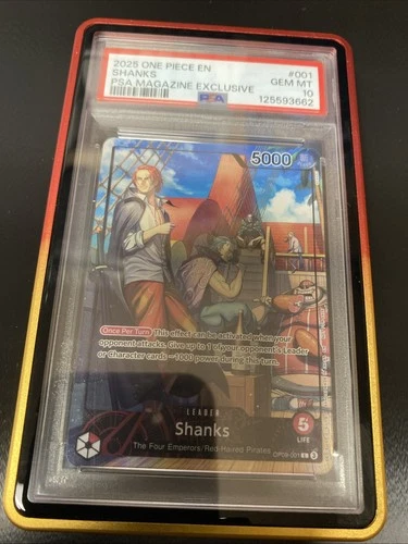 PSA Magazine July 2025 One Piece Shanks Holo Promo Card OP09-001 Psa 10