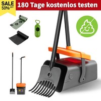 Hundekotschaufel Und Harke Set Mit Verstallber LäNge Griff Dog Pooper Scooper DE