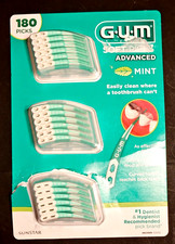GUM Soft-Picks Advanced Mint 180 Count 3 Cases Dental Picks Dentist Recommended