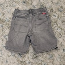 Wrangler Boys Gray Denim Shorts Elastic Waist Drawstring Size L 10/12