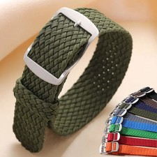 Nylon Watch Strap Perlon Woven One Piece Replacement Band 18mm 20mm 22mm UK
