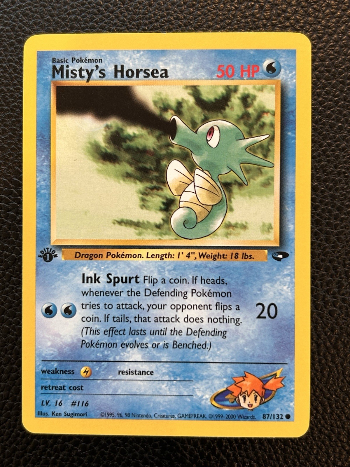 Misty's Horsea 87/132 Gym Challenge 1st Edition - NM
