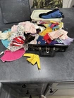 Vintage Barbie Case With Vintage Doll Clothes And Accessories