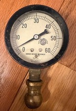 Vintage Marsh Instrument Company Pressure Gauge 0β60 Made in USA Untested