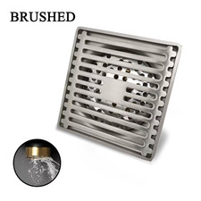 Rose Gold Floor Drain Square 100X100Mm Brass Drain Toilet Balcony Bathroom Showe