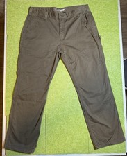 Men's Carhartt Relaxed Fit Brown 38x30 Carpenter Pants Excellent Shape