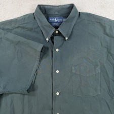 Polo Ralph Lauren Shirt Mens XL Green Greggor Short Sleeve Button Down Pocket