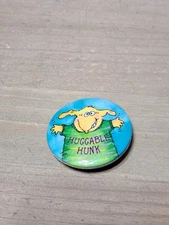 Hallmark Cards Huggable Hunk Vintage Lapel Pin Pinback Button 1.5" Round
