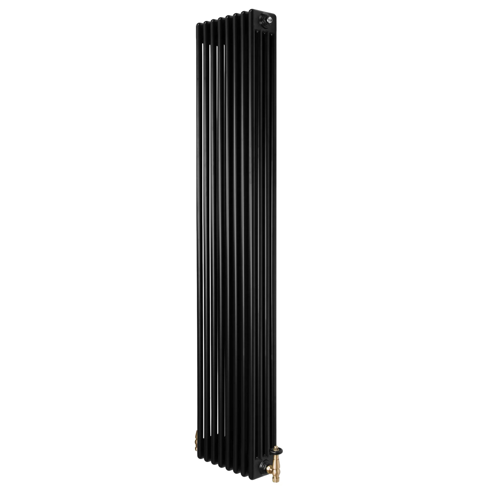 Traditional 4 Column Radiator 1800mm x 380mm & TRV Brass Valves