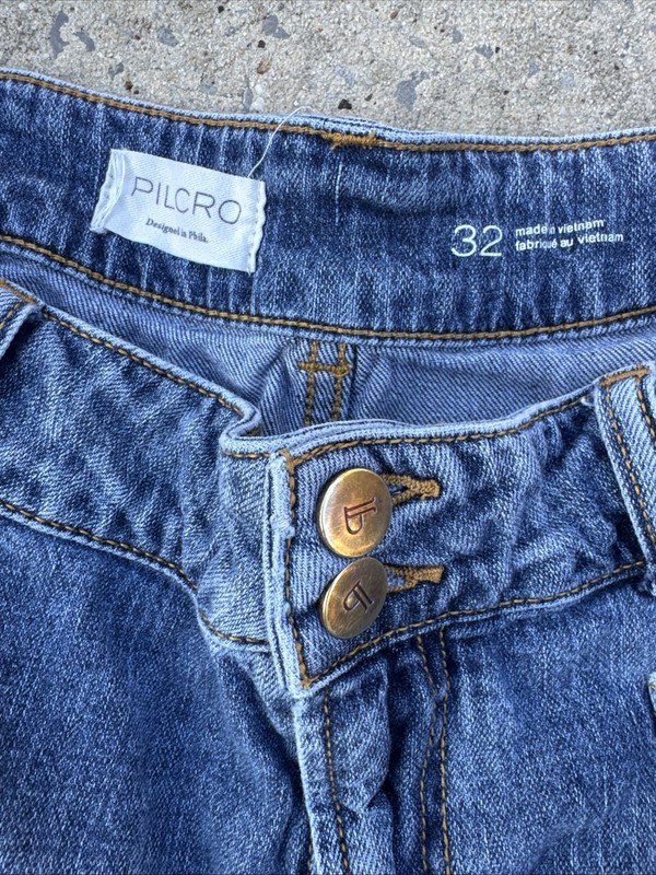 SALE! Anthropologie Pilcro The Wanderer Mid-Rise Relaxed-Leg Utility Jeans Sz 32
