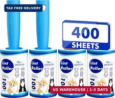 Extra Sticky Lint Roller, Mega Value Set 400 Sheets for Pet Hair Removal, Dog an