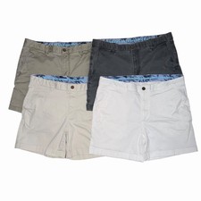 Tommy Bahama Chino Shorts Sz 35x6 Stretch Flat Front Beige White Tan Gray Lot 4