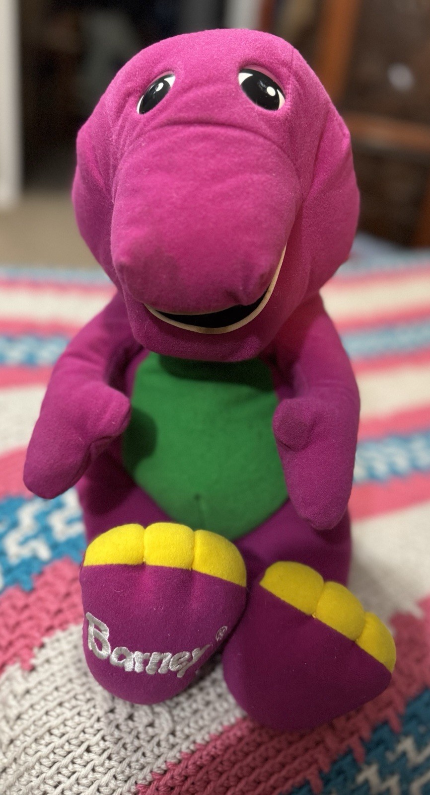 Vintage 1996 Playskool Barney Talking Plush Hasbro C-029A 18