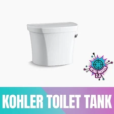 Kohler K-4841-96 Wellworth 1.28 GPF Toilet Tank Right Hand Trip - White