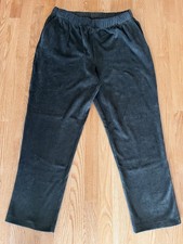 NWOT Lands' End Womens Size LP 14-16  Forest Green Pull On Sport Knit Pants