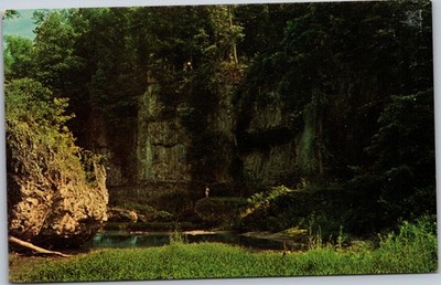 Seven Caves Lovers Leap Rocky Fork Creek Bainbridge Ohio Vintage Postcard C27