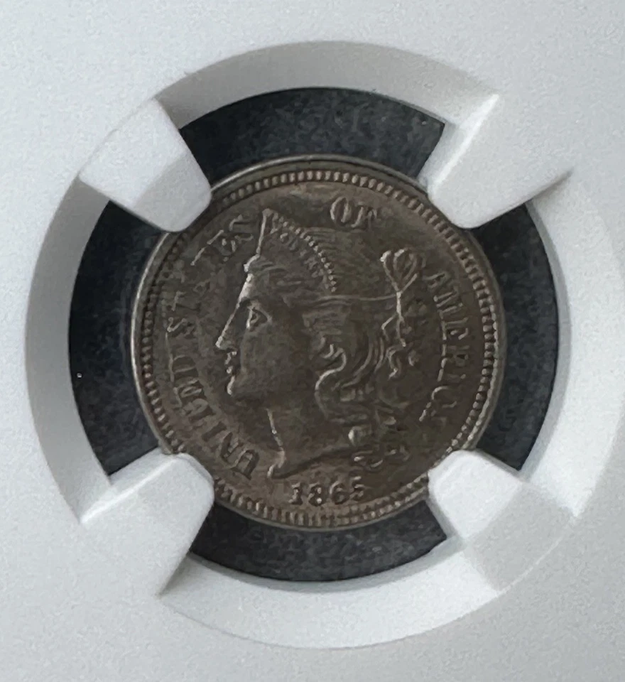 1865 Three Cent Nickel - 3CN NGC MS62 - Image 3 of 4