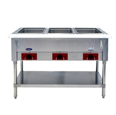 Atosa CSTEA-3C CookRite 3 Open Well 120v Electric Steam Table