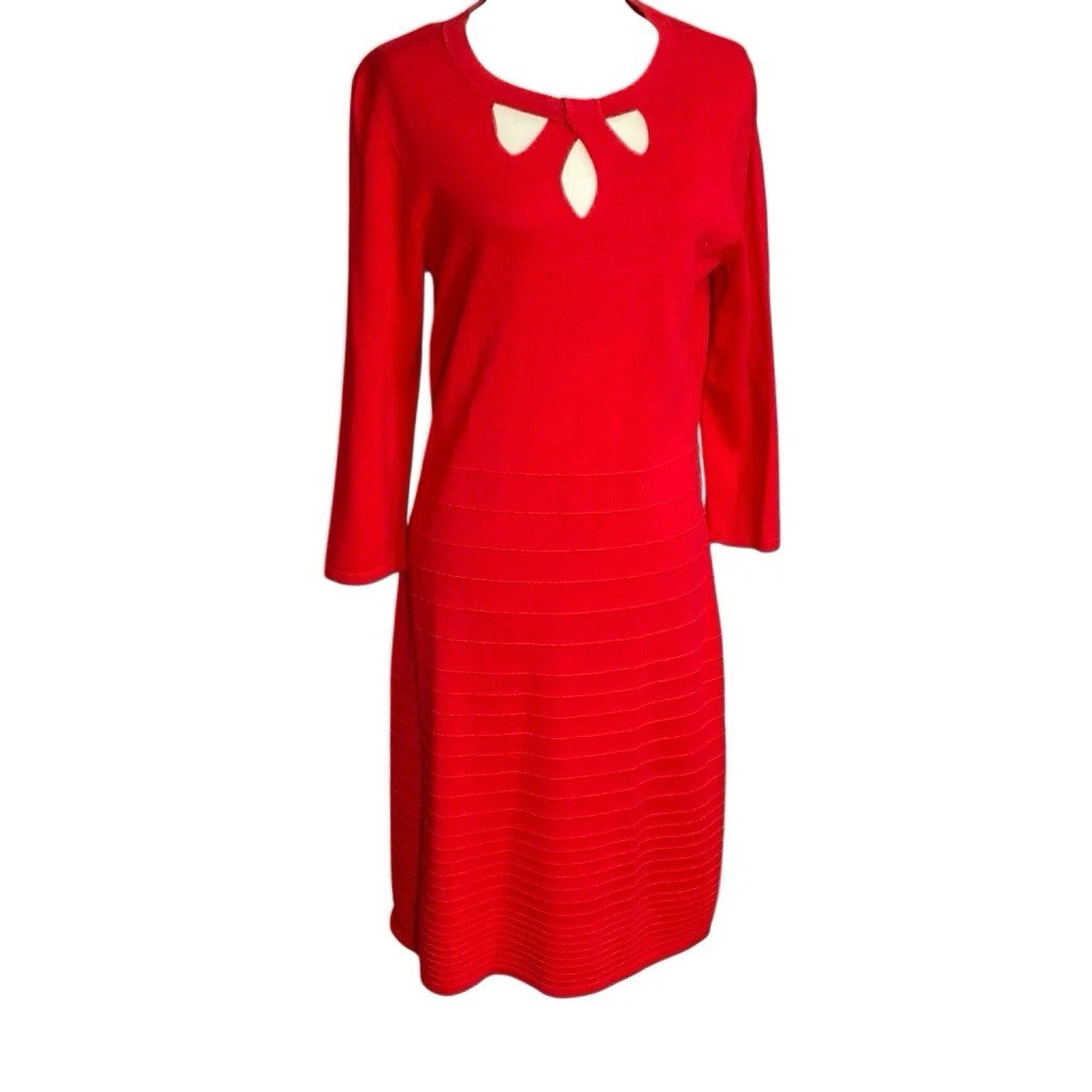 Wholesale Black O Neck 3/4 Sleeve Ruffle Hem Casual Formal Office Lady Bodycon Midi Dresses