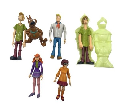 Scooby Doo Fred Shaggy Velma Daphne 6 Figures Set Mummy Articulated Charted LTD