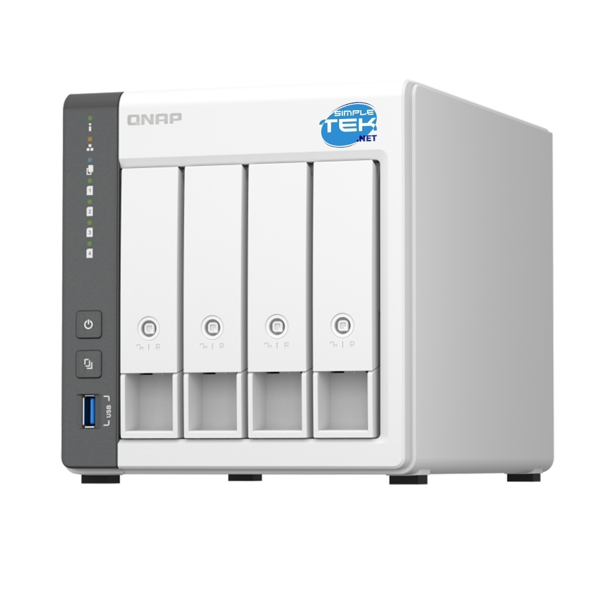 Qnap Ts-433 4-bat Nas 4gb Ram 1 X 2,5gbe Ethernet Doppia Lan 4 Slot 3,5/2,5" | +