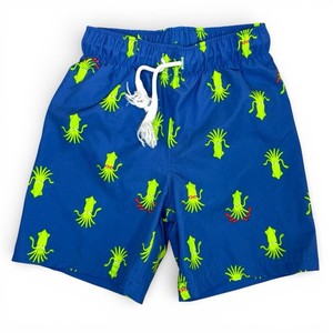 Old Navy Boys Octopus Print Drawstring Swim Trunks Size 4T Blue