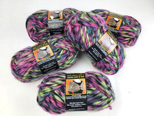 CARON Black Magic Yarn #0002 Wool Acrylic Bulky 5 Magenta Mix 50 Grams –5 Skeins