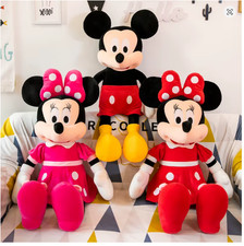 35cm Mickey Mouse Plush Toys Kawaii Anime Mickey Minnie Stuffed Plush Models Dec