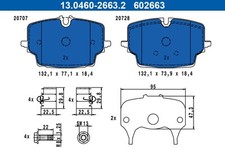 ATE 13.0460-2663.2 Bremsbelagsatz, Scheibenbremse für BMW,MINI