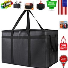 Durable XXXL Insulated Delivery Bag with Zipper Pocket - 23x14x15 Size