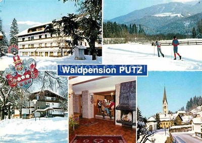 Berg Drautal Waldpension Putz Gastraum Kirche Loipe