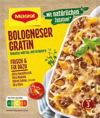 MAGGI Fix für Bologneser Gratin, Würzmischung, für 3 Portionen, 1er Pack (1 x