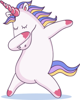 Dabbing Einhorn Einhörner selbstklebend Aufkleber
