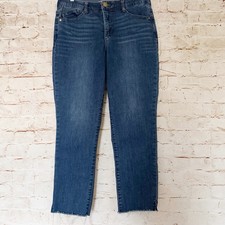 Wit Wisdom Womens Logan Ankle Tapered Jeans Size 10 Medium Wash