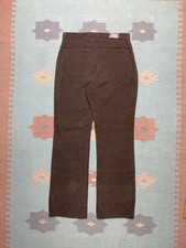 Vintage 70s corduroy pants bootcut flare Montgomery Ward brown size 20 31x31