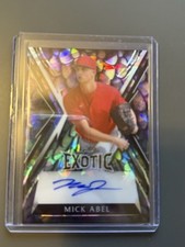 2023 Leaf Exotic Purple 2/2 Refractor  Mick Abel Auto twins