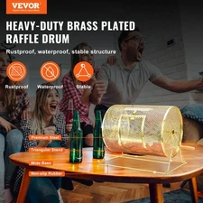 US Raffle Drum, Holds 5000 Tickets or 200 Ping Pong Balls, Metal Lottery Spinn