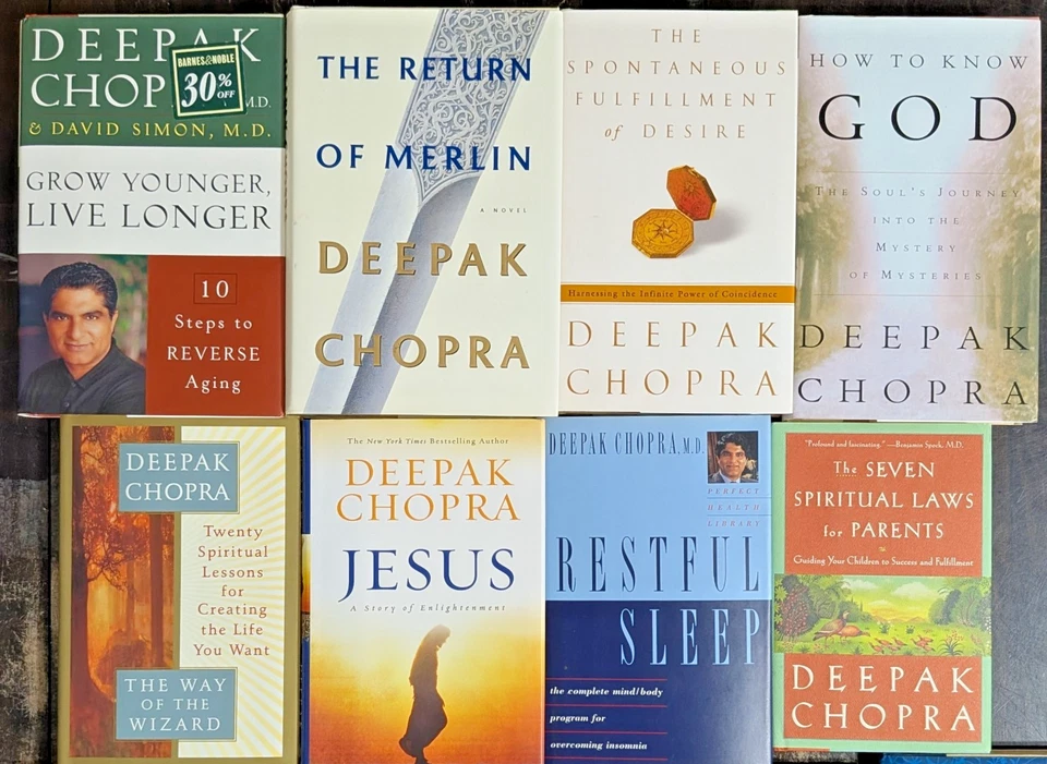 Deepak Chopra 13 Book Lot Spiritual Philosophy etc Fiction / Non Hardcover HCDJ - Bild 4 von 4